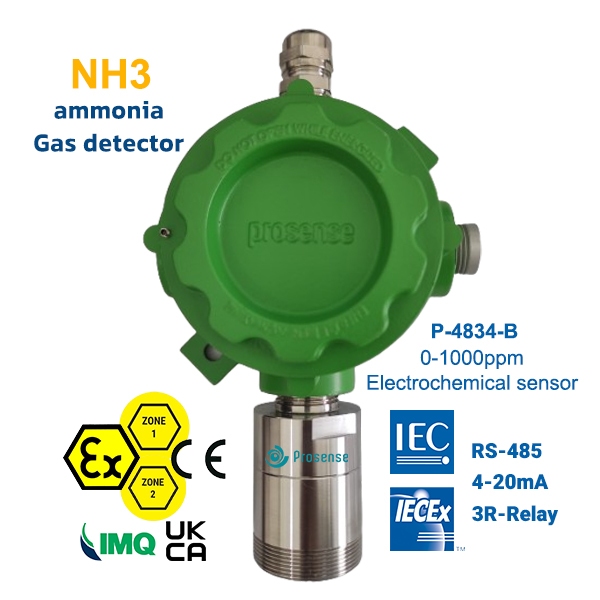 دتکتور گاز آمونیاک NH۳ صنعتی P۴۸۳۴B پروسنس دتکتور گاز آمونیاک NH۳ صنعتی P۴۸۳۴B پروسنس