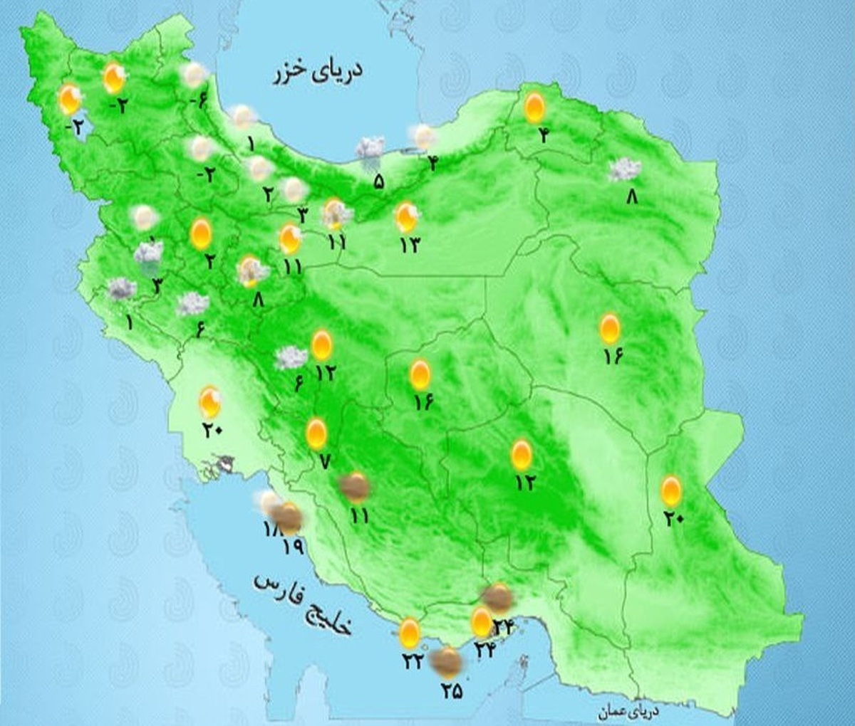 هواشناسی ۱۴۰۳/۱۲/۰۶/ تداوم بارش و برف و باران در جنوب و شرق کشور