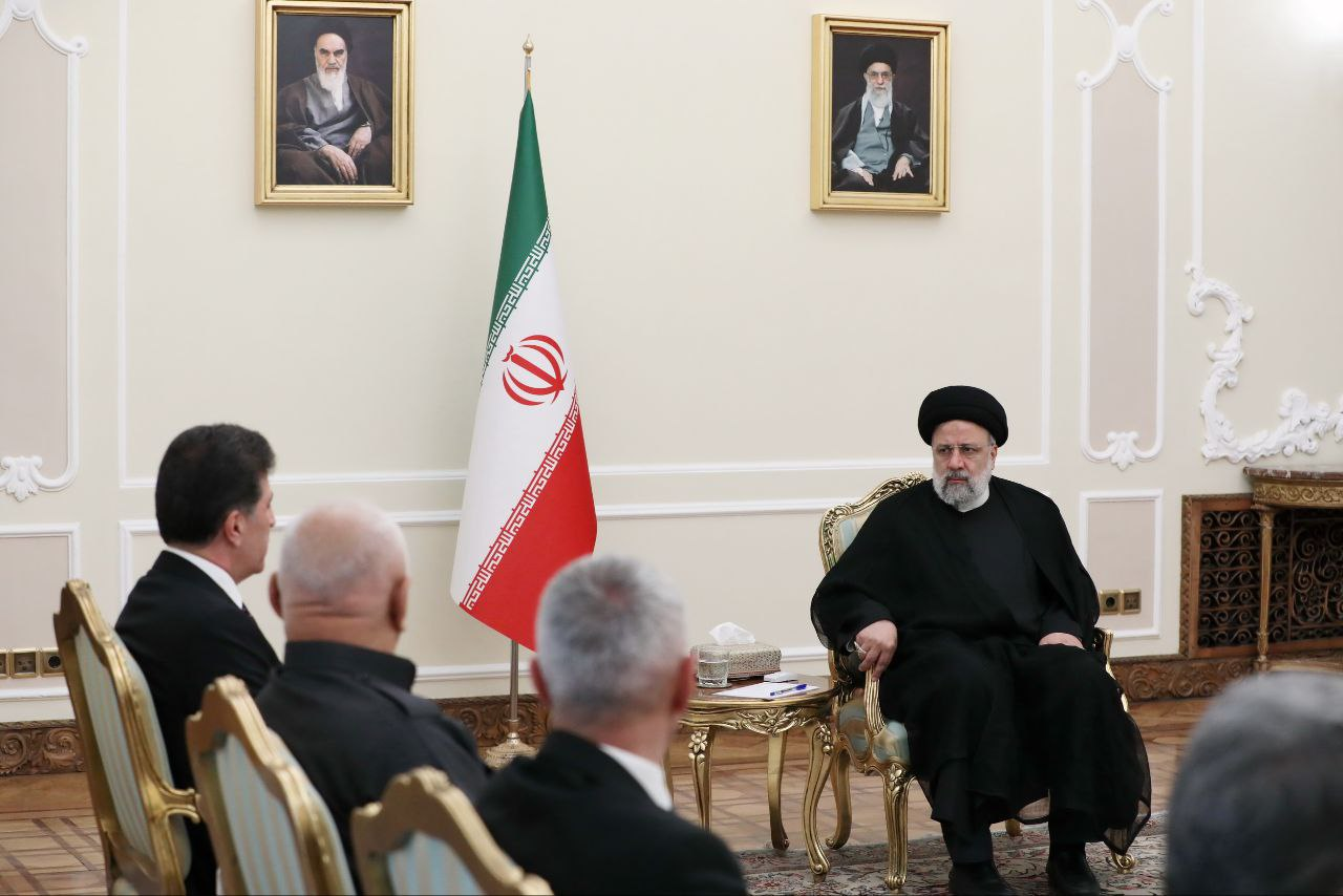 بارزانی به دیدار رئیسی رفت + عکس