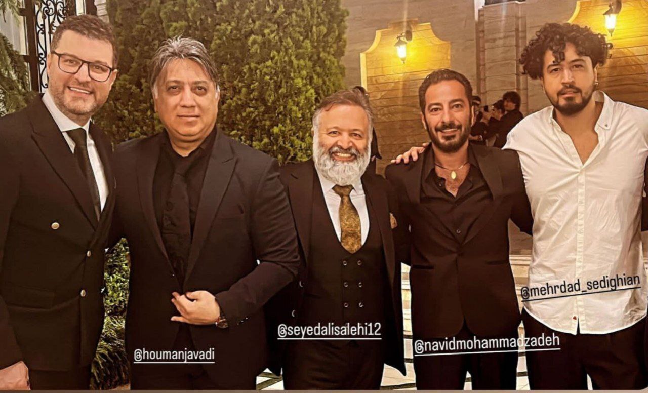 عکس| نوید محمدزاده و مهرداد صدیقیان در مراسم عروسی حسین سلیمانی