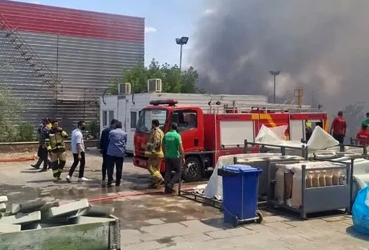 جزئیات آتش‌سوزی در کارخانه «مایان دیزل» قزوین