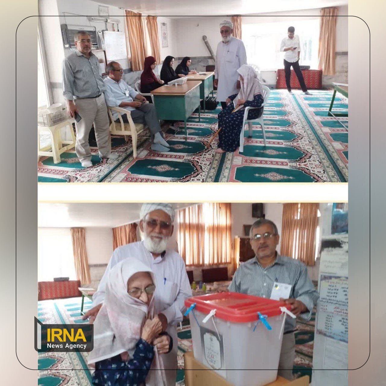 عکس| بانوی ۱۰۰ ساله ترکمن رای خود را به صندوق انداخت