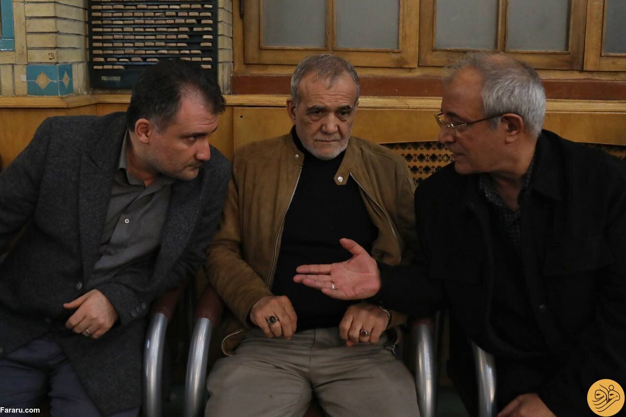 عکس| مسعود پزشکیان در مراسم همسر این چهره فوتبالی