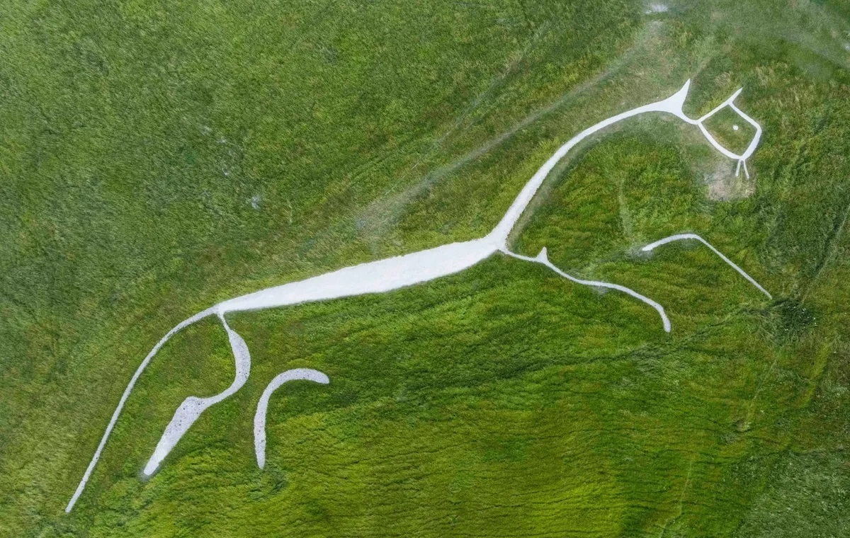 فیلم| تپه‌نگاره سه هزار ساله یک اسب غول پیکر