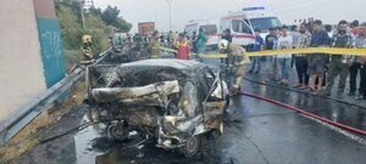 آتش سوزی مرگبار ۲ خودرو در ورامین
