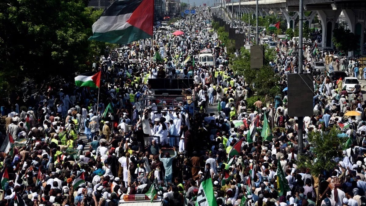 فیلم| تظاهرات گسترده حمایت از غزه در پاکستان