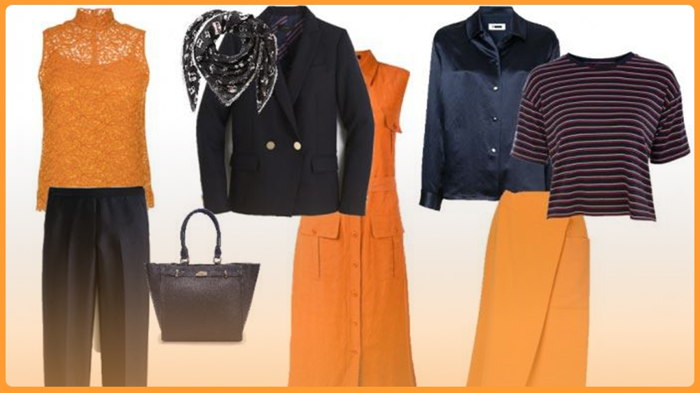 ست سرمهای و نارنجی ست سرمهای و نارنجی