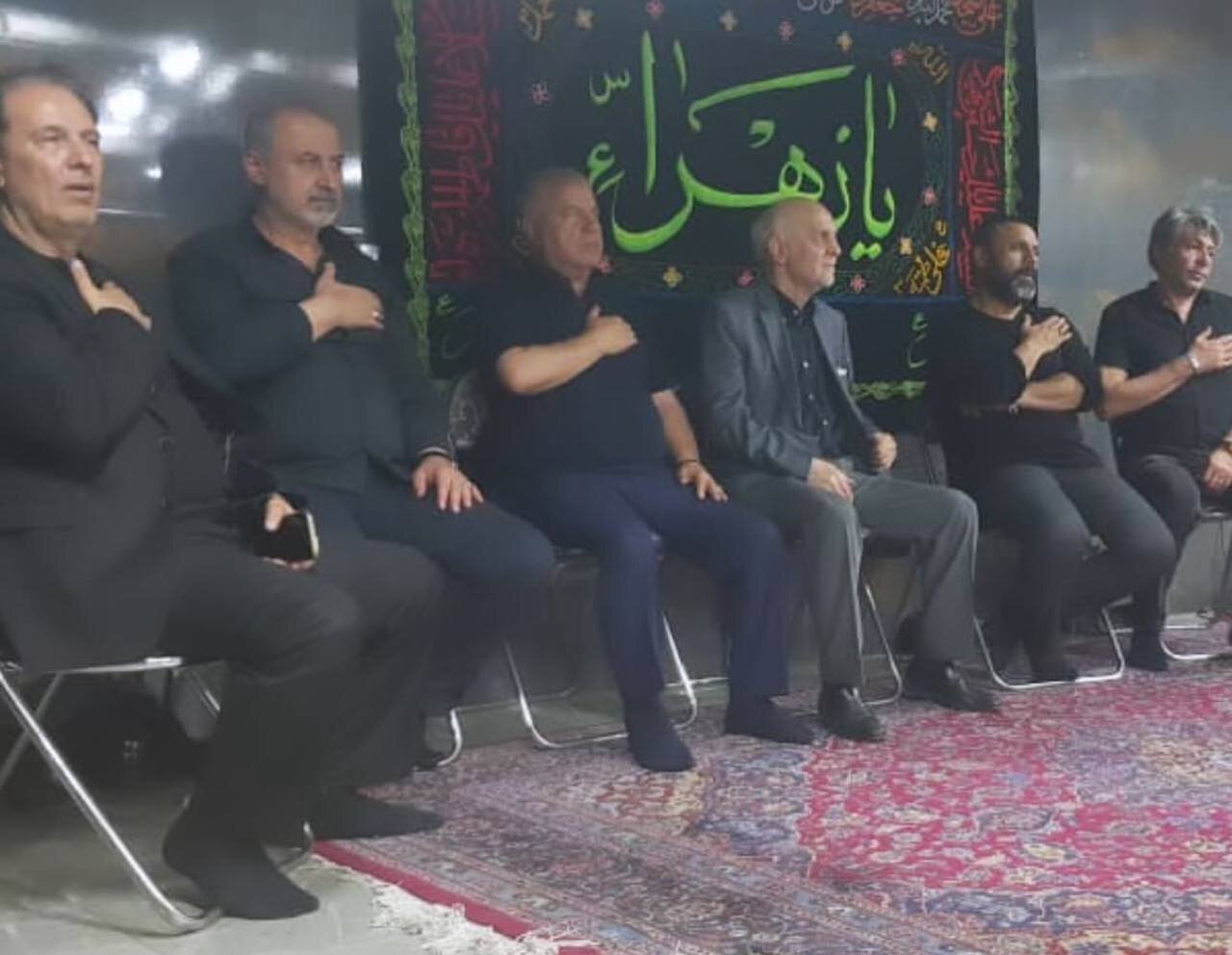 عکس | رضا درویش و علی پروین در مراسم عزاداری امام حسین