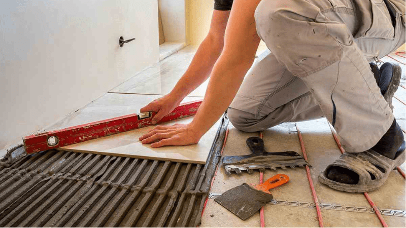 اجرای گرمایش از کف روی سرامیک