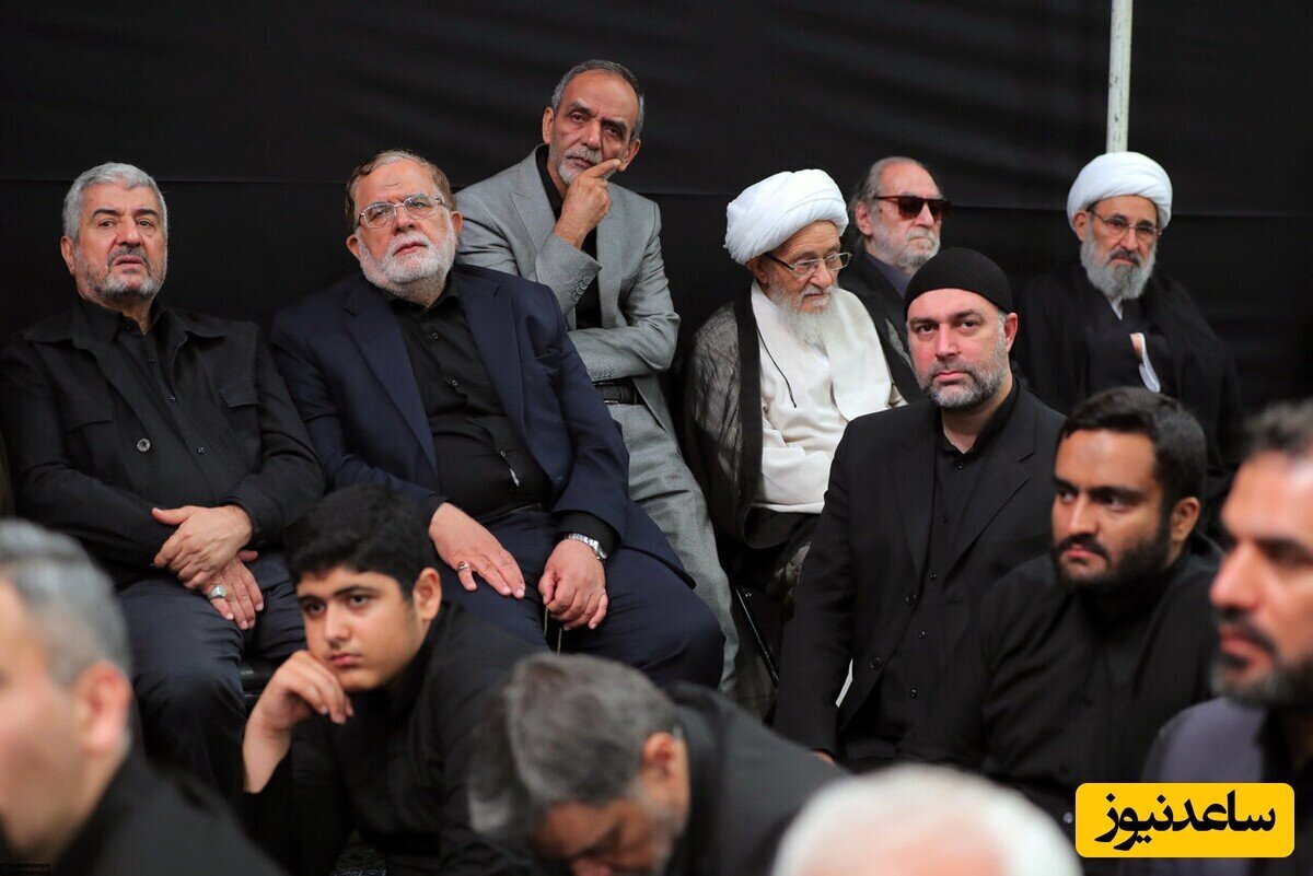 عکس| داماد آمریکایی حداد عادل در مراسم عزاداری شب تاسوعا