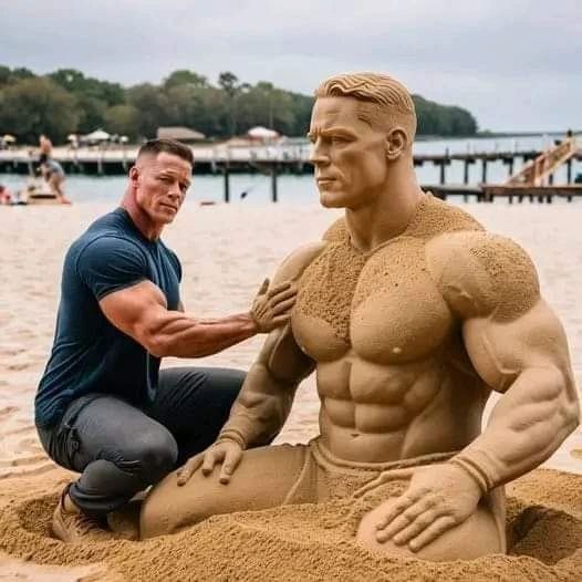 عکس| جان سینا، از دنیای رینگ به دنیای شن!