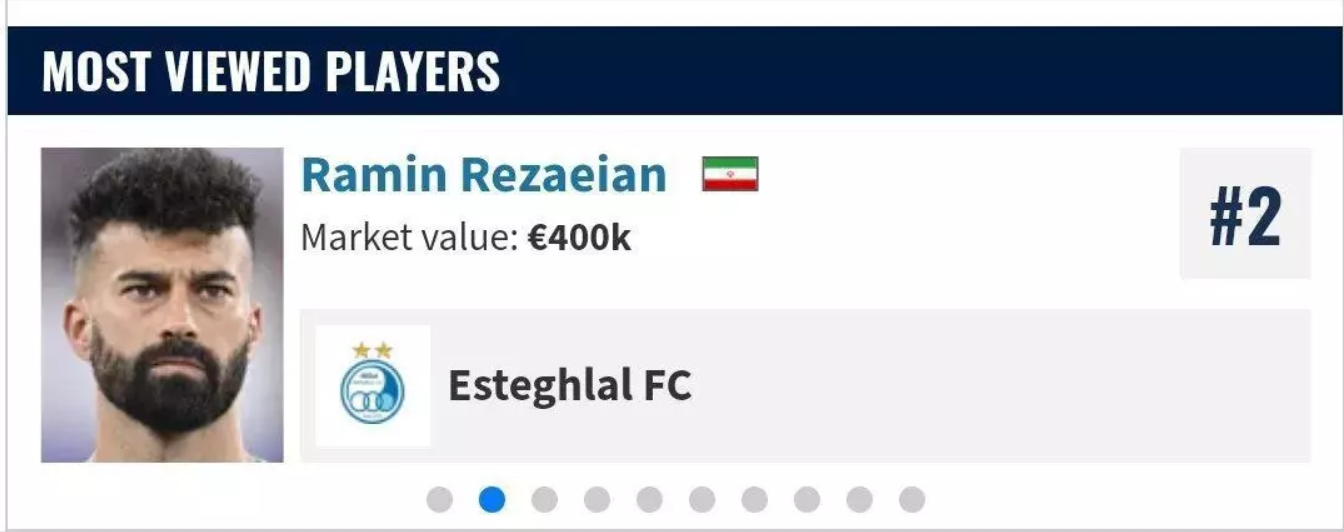 عکس| خبر خوش برای استقلالی ها؛ رضاییان بعد از لامین یامال صاحب دومین پروفایل پر بازدید شد! عکس| خبر خوش برای استقلالی ها؛ رضاییان بعد از لامین یامال صاحب دومین پروفایل پر بازدید شد!