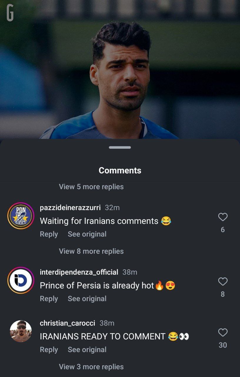 عکس| کامنت جالب ایتالیایی‌ها زیر پای گلزنی طارمی