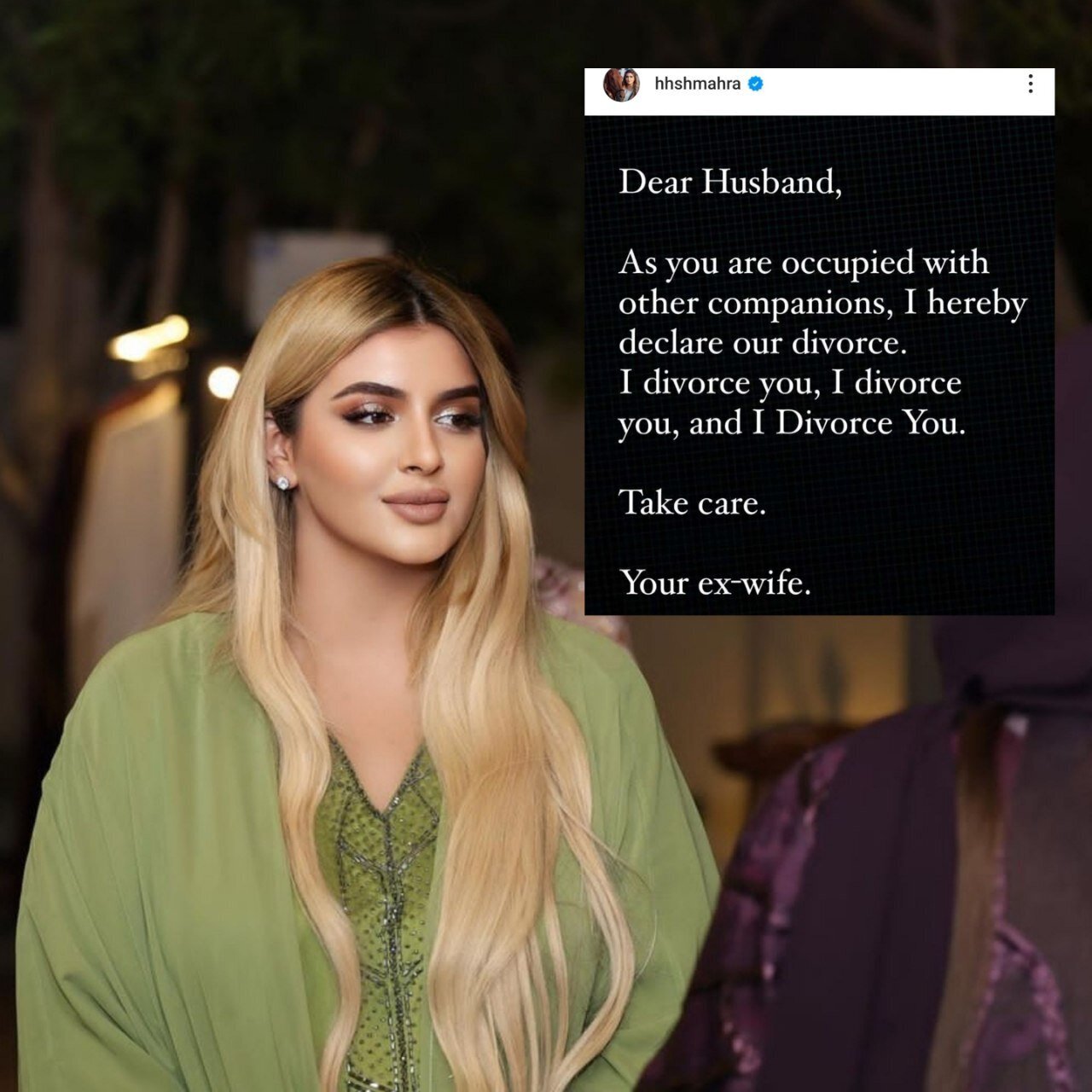 عکس| دختر حاکم دبی همسرش را روی اینستاگرام سه طلاقه کرد!