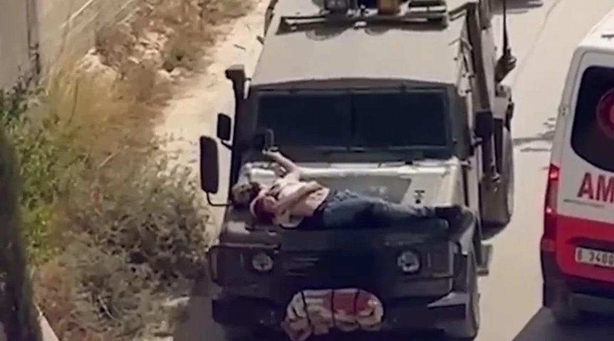 فیلم| جنجال رفتار بهت‌آور اسرائیل؛ بستن فلسطینی مجروح به خودرو