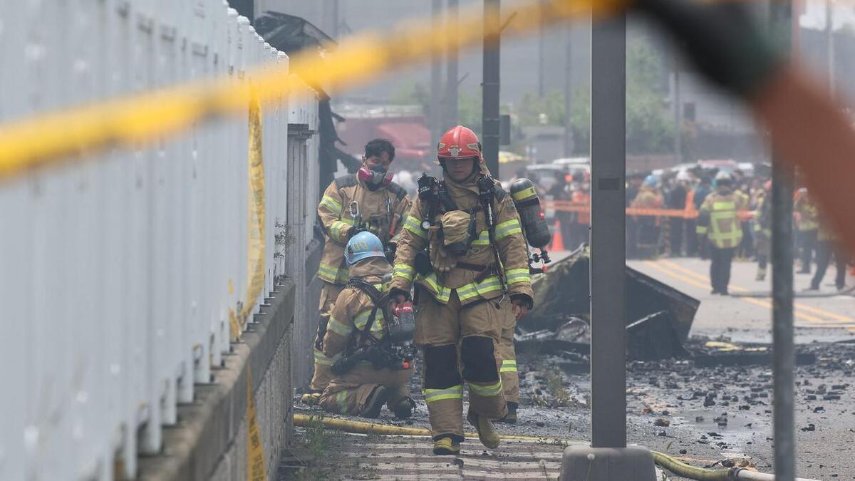 فیلم| آتش سوزی در کارخانه باتری‌سازی کره جنوبی؛ فوت ۲۲ تن تایید شد