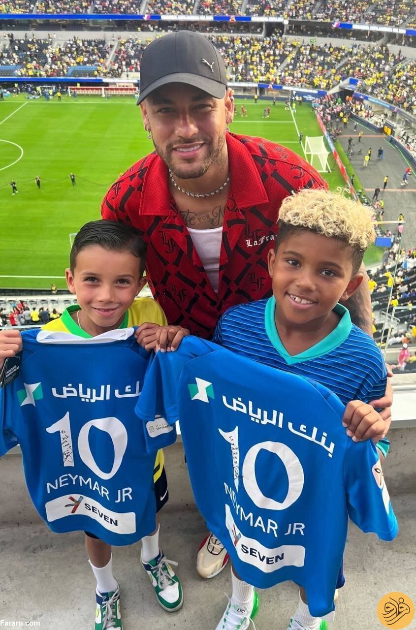 عکس| سورپرایز نیمار برای پسر کیم کارداشیان