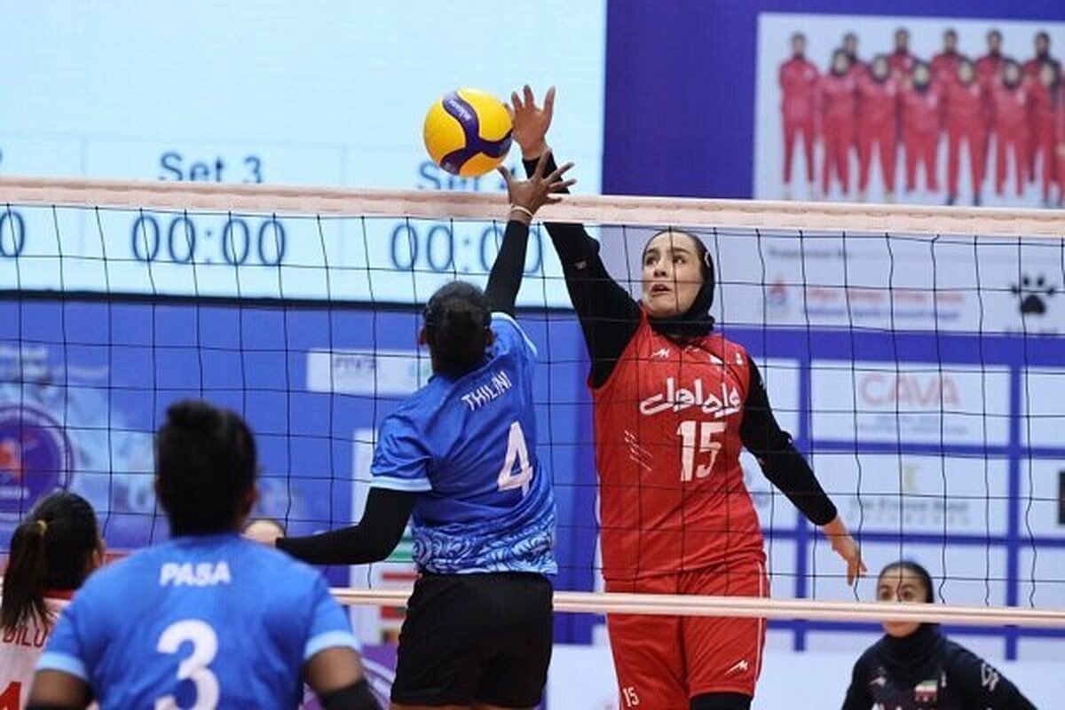 پیروزی والیبال زنان ایران مقابل سریلانکا
