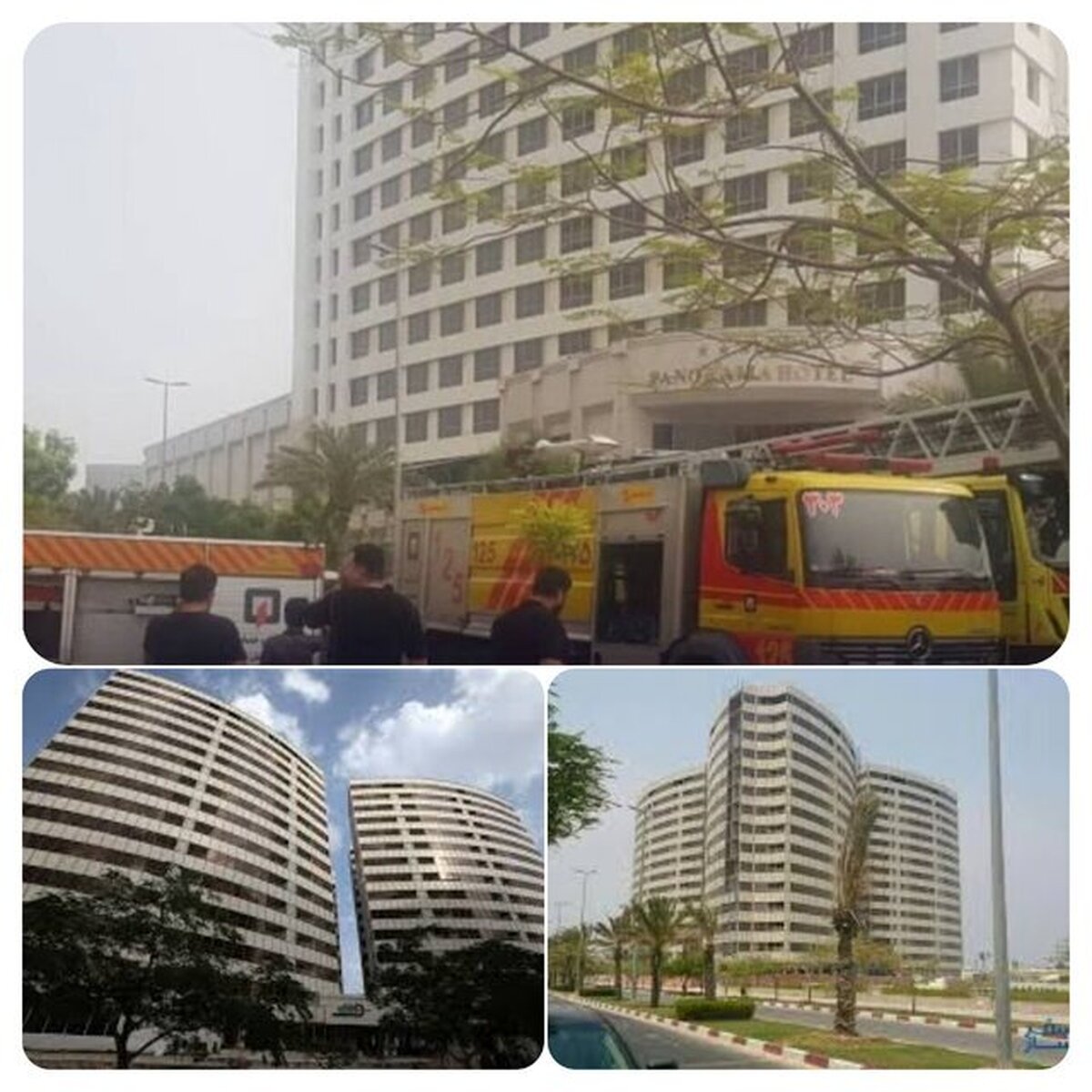 آتش سوزی برج دیپلمات کیش به طبقه چهاردهم رسید/ کسی آسیب جانی ندیده است