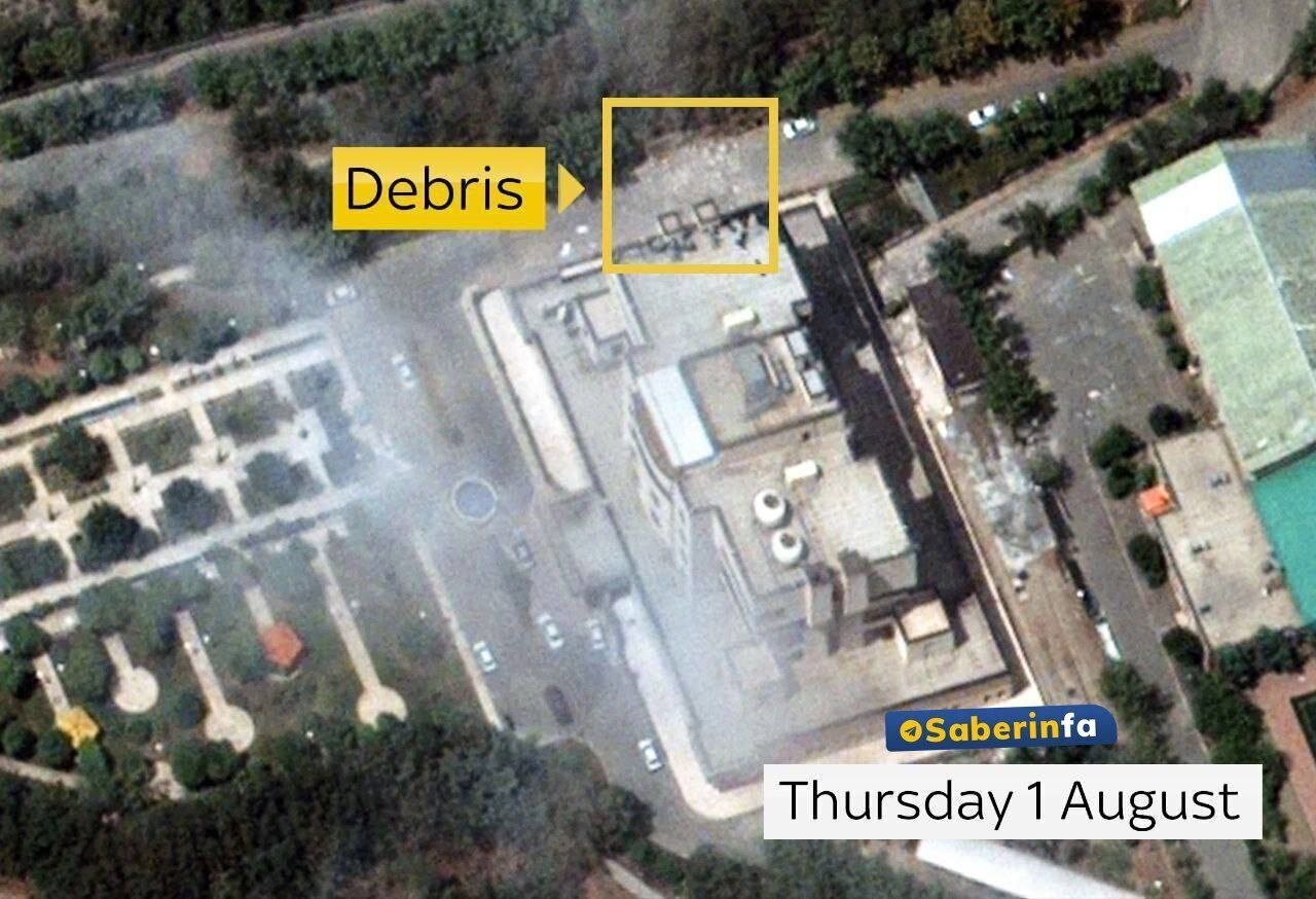 عکس ماهواره‌ای از آثار تخریب در محل ترور هنیه