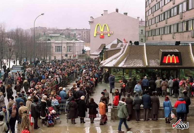 عکس| اشتیاق روس ها برای مک دونالد در سال ۱۹۹۰