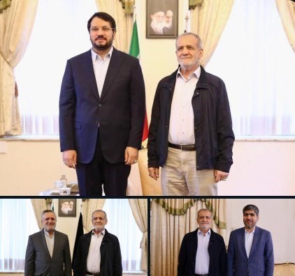 دیدار وزرای کار، راه و رئیس سازمان اداری با پزشکیان + عکس