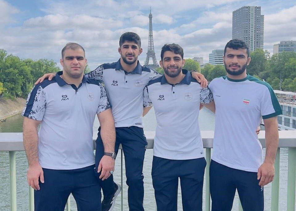 عکس| مدال آوران کشتی فرنگی روی رود سن