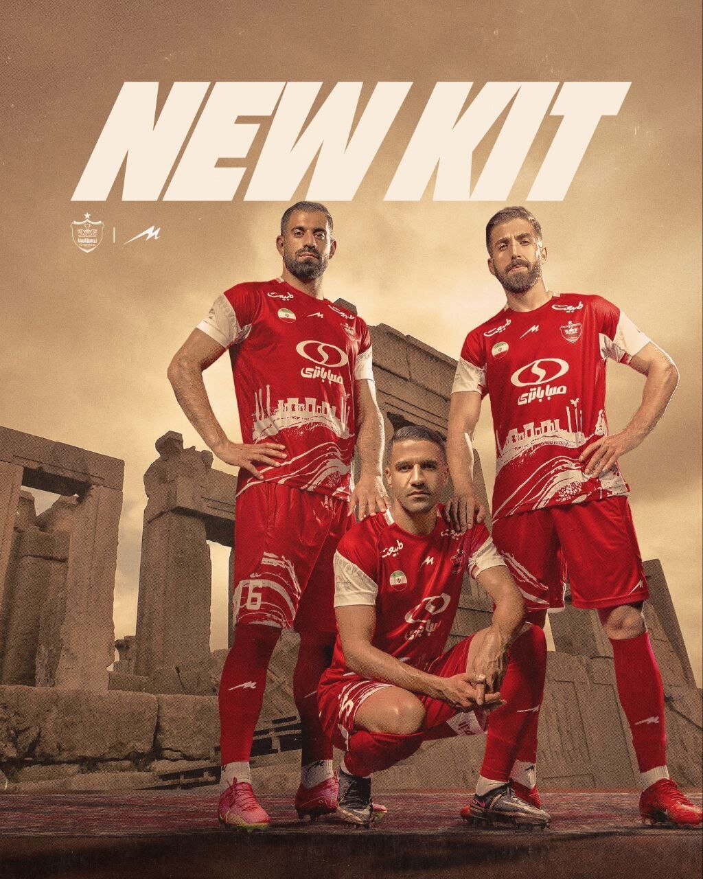 عکس| رونمایی از کیت جدید پرسپولیس با طرح تخت جمشید عکس| رونمایی از کیت جدید پرسپولیس با طرح تخت جمشید