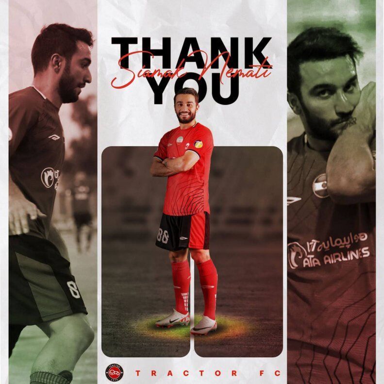 عکس| قدردانی تراکتور از سیامک نعمتی با انتشار یک پوستر