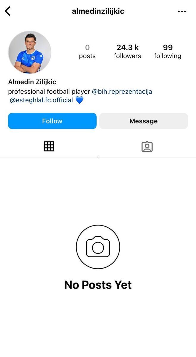 عکس| واکنش غیرمنتظره آلمدین زیلیکیچ بعد از پیوستن به استقلال