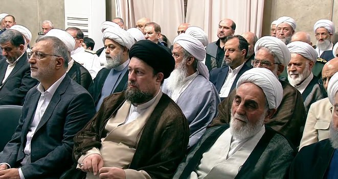 عکس| ناطق نوری و سید حسن خمینی در کنار زاکانی در مراسم تنفیذ مسعود پزشکیان