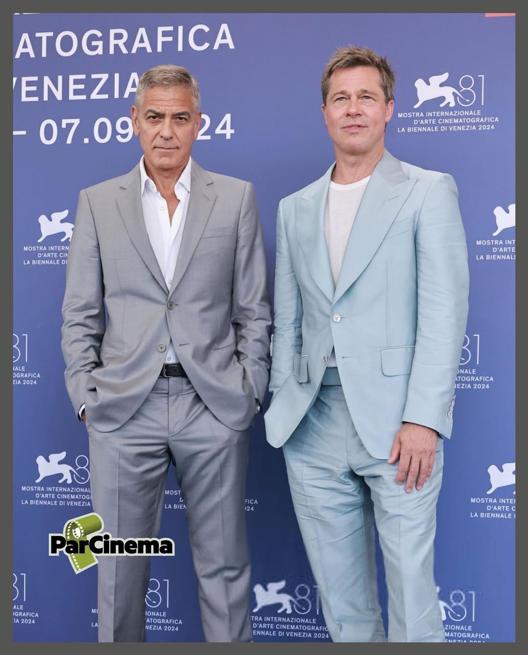 عکس| حضور برد پیت و جورج کلونی در فوتوکال فیلم «گرگ‌ها» در جشنواره ونیز