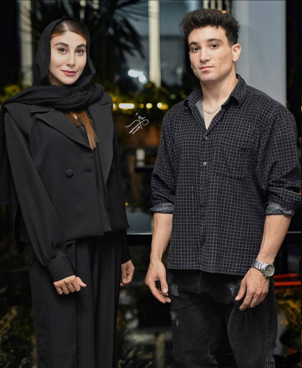 عکس/ ناهید کیانی و رضا علیپور در یکی از مراکز خرید تهران