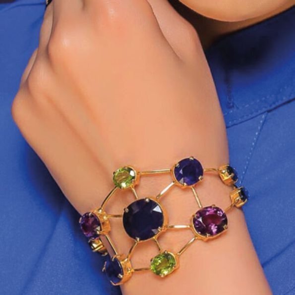 مدلهای جدید دستبند طلا نگین دار مدلهای جدید دستبند طلا نگین دار