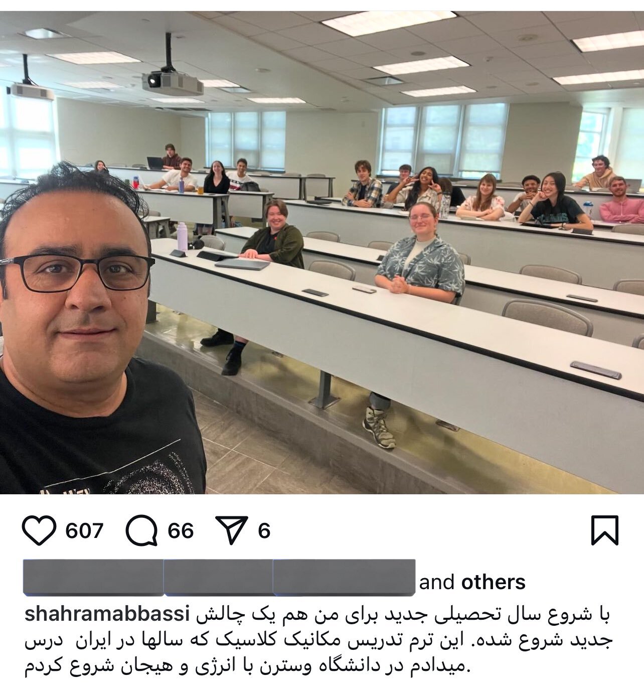 عکس/ استاد اخراجی دانشگاه فردوسی در دانشگاه وسترن آمریکا