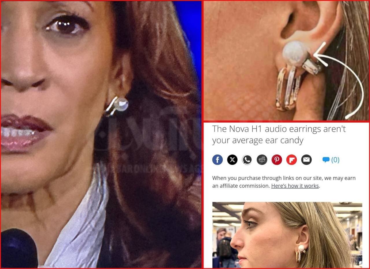 عکس/ لو رفتن هدفون مخفی کامالا هریس در مناظره با ترامپ عکس/ لو رفتن هدفون مخفی کامالا هریس در مناظره با ترامپ