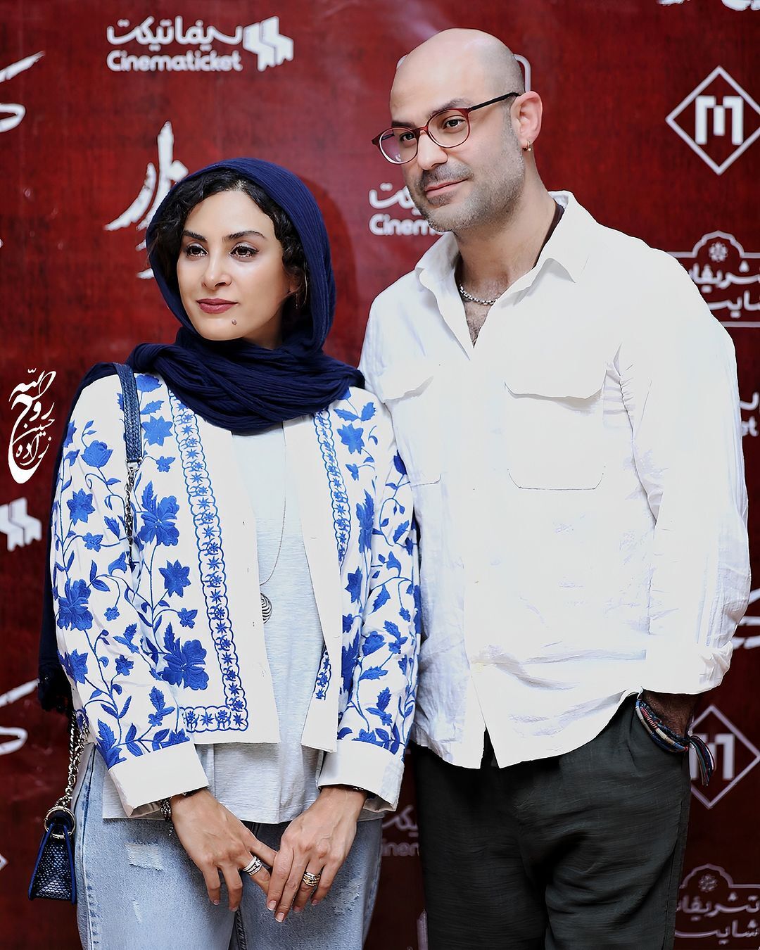 عکس/ عاشقانه‌ حدیثه تهرانی و همسرش در یک مراسم