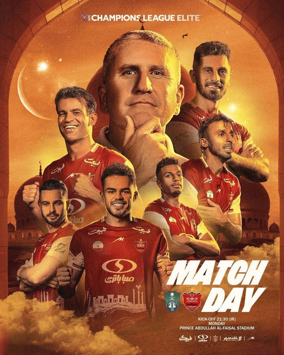 عکس/ پوستر ویژه پرسپولیس با چهره متفکر گاریدو