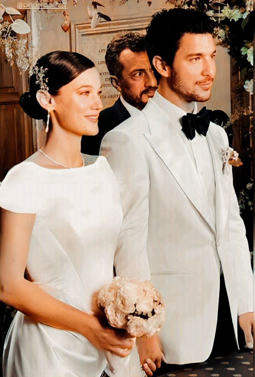 عکس/ مراسم عروسی زوج بازیگر ترک در ایتالیا؛ پینار دنیز و کان ییلدیریم به هم رسیدند
