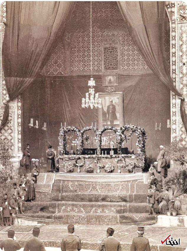 عکس| پس از ترور توسط میرزا رضا کرمانی؛ مراسم ختم ناصرالدین شاه در تکیه دولت