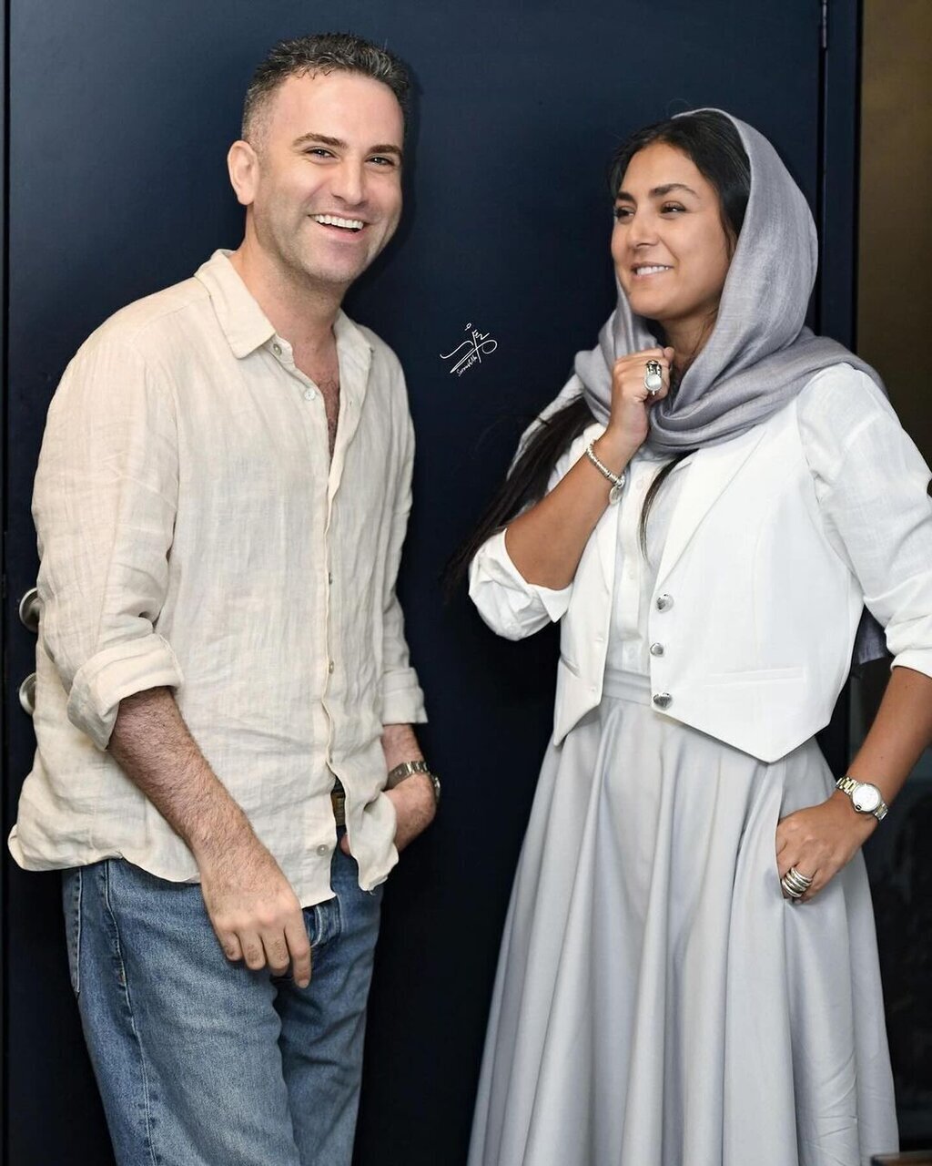 عکس| دیدار صمیمی هدی زین العابدین و هوتن شکیبا در یک مراسم سینمایی