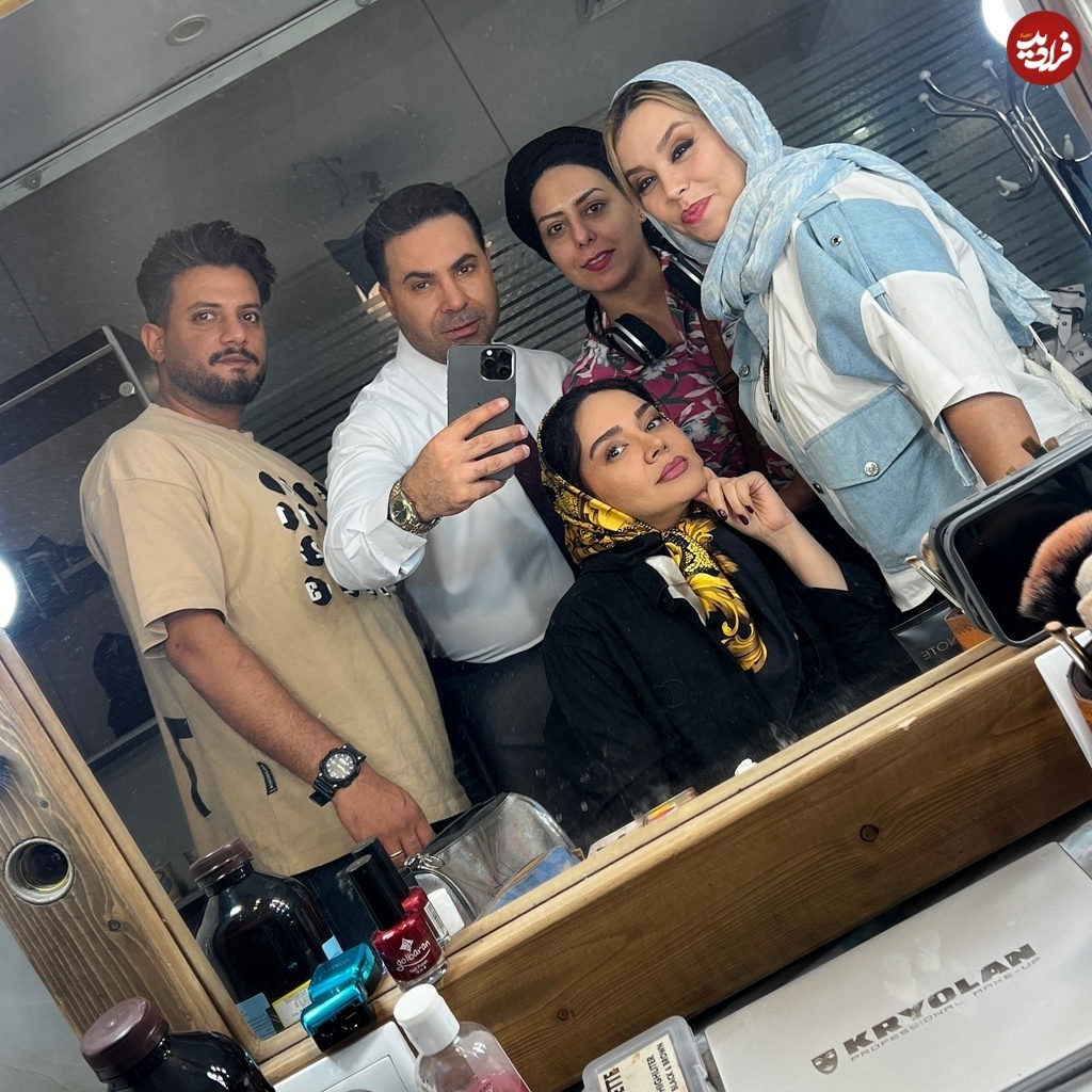 عکس/ تیپ و چهره جذاب ندا قاسمی؛ «شیرین» سریال نون خ در اتاق گریم