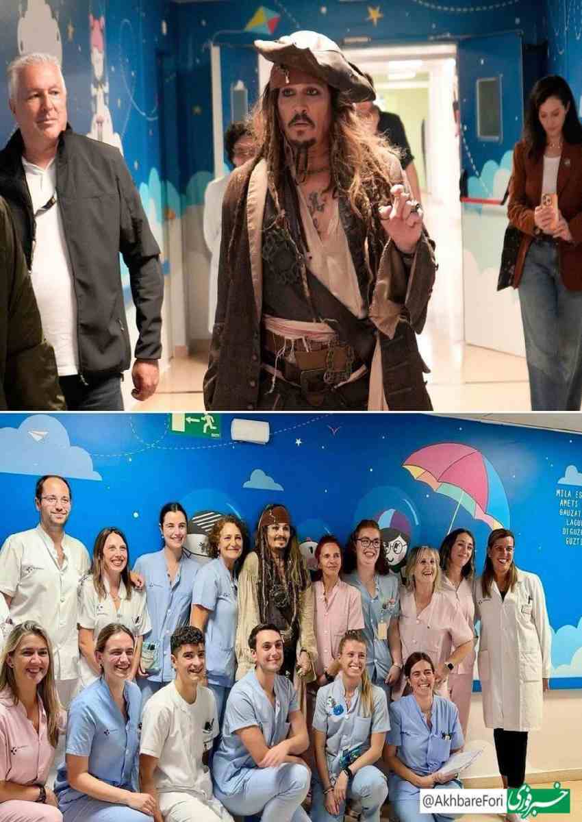 عکس/ «جانی دپ» با لباس «جک اسپارو» در اسپانیا