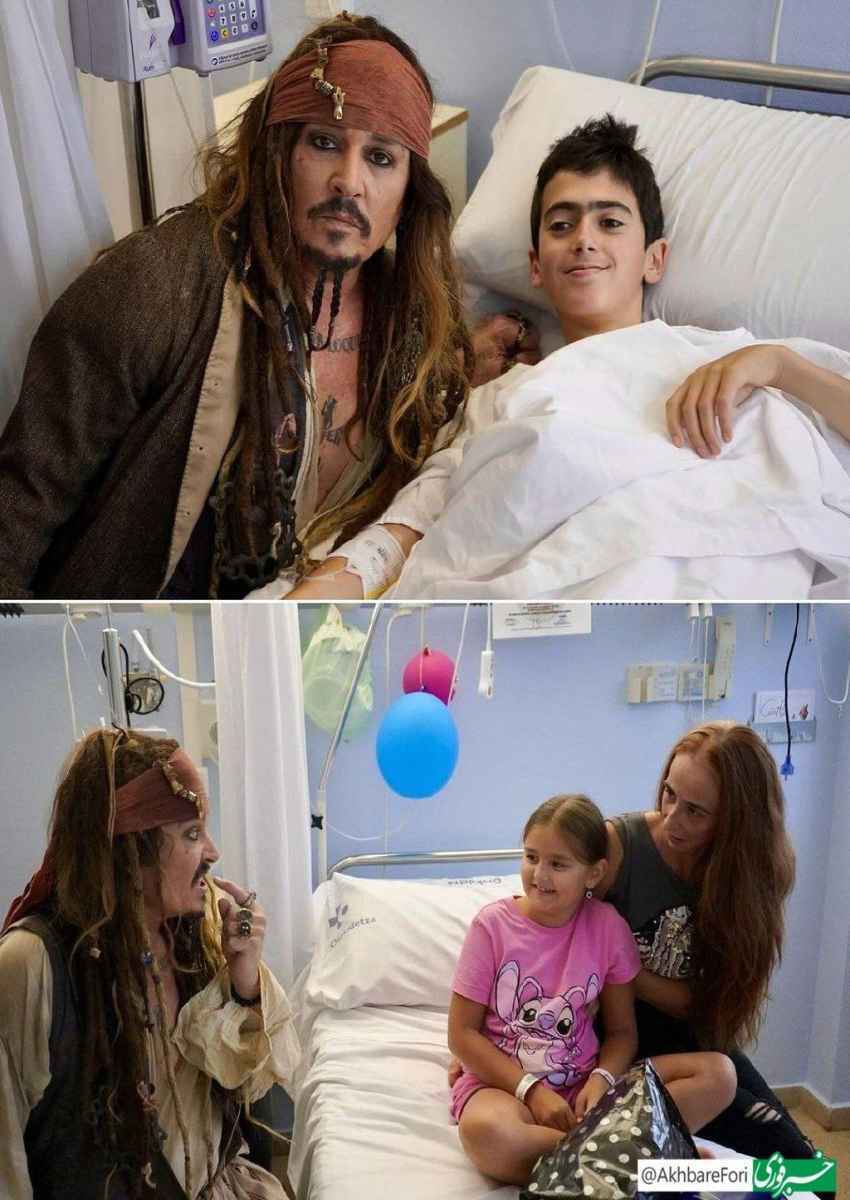 عکس/ «جانی دپ» با لباس «جک اسپارو» در اسپانیا