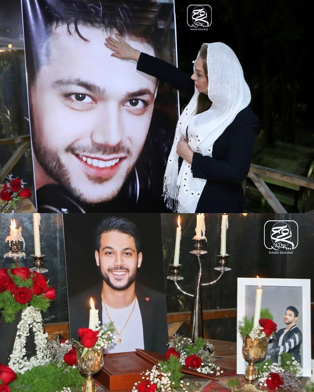 عکس/ صحنه تلخ از نسرین مقانلو در دومین سالگرد درگذشت پسرش