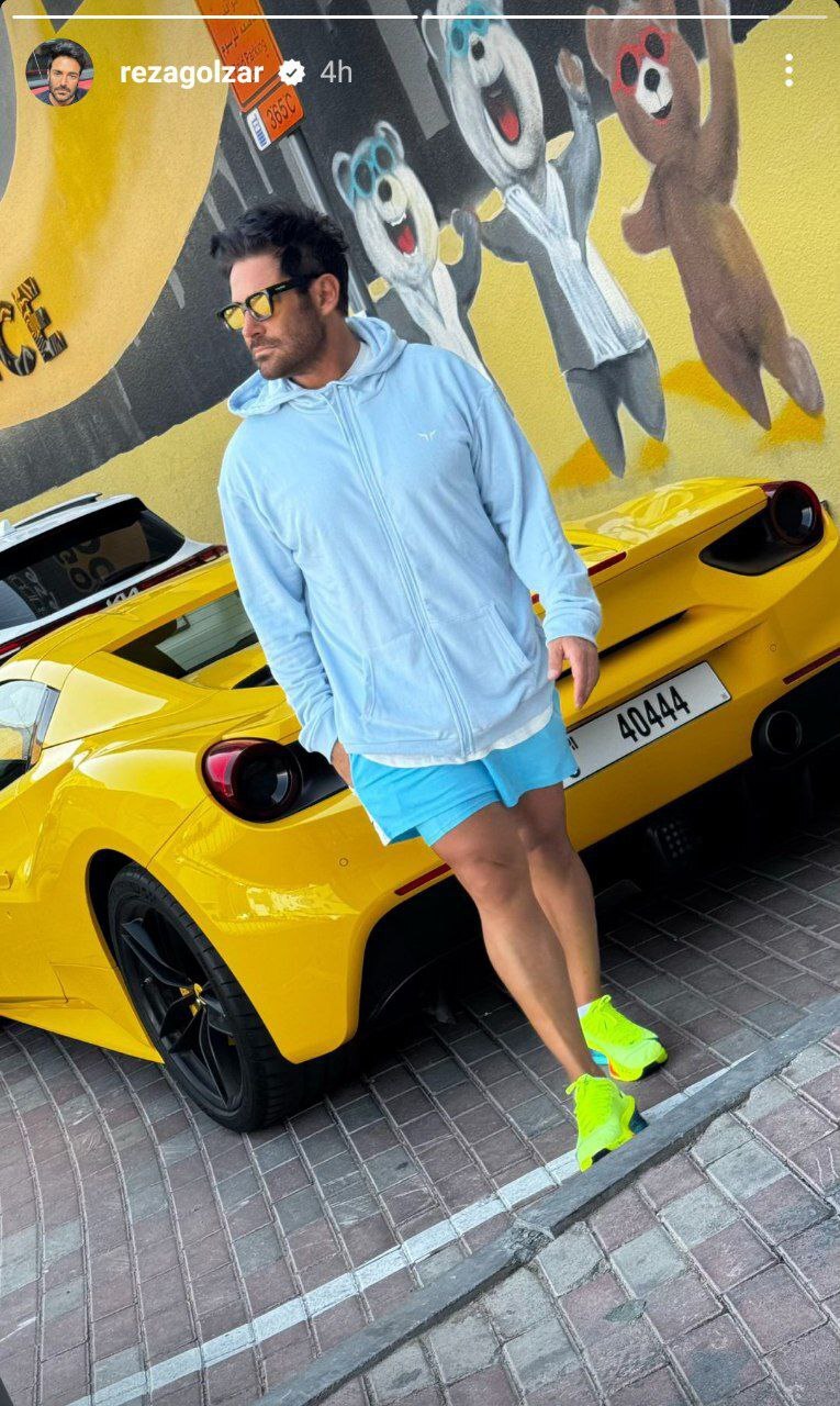 عکس/ شوآف محمدرضا گلزار با خودروی لاکچری‌اش در دبی