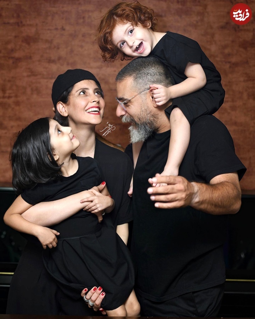 عکس/ دورهمی خانوادگی شبنم قربانی در کنار همسر و فرزندانش