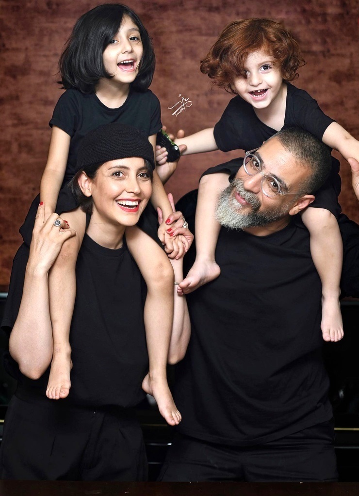 عکس‌ جذاب شبنم قربانی بازیگر نقش «طوبی» در کنار همسر و فرزندان اش