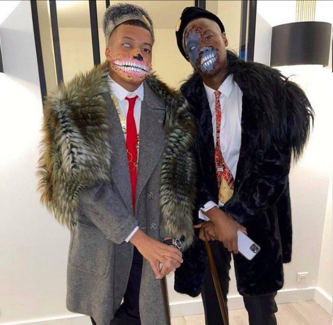 عکس/ گریم ترسناک کیلیان امباپه به سبک زامبی در جشن هالووین