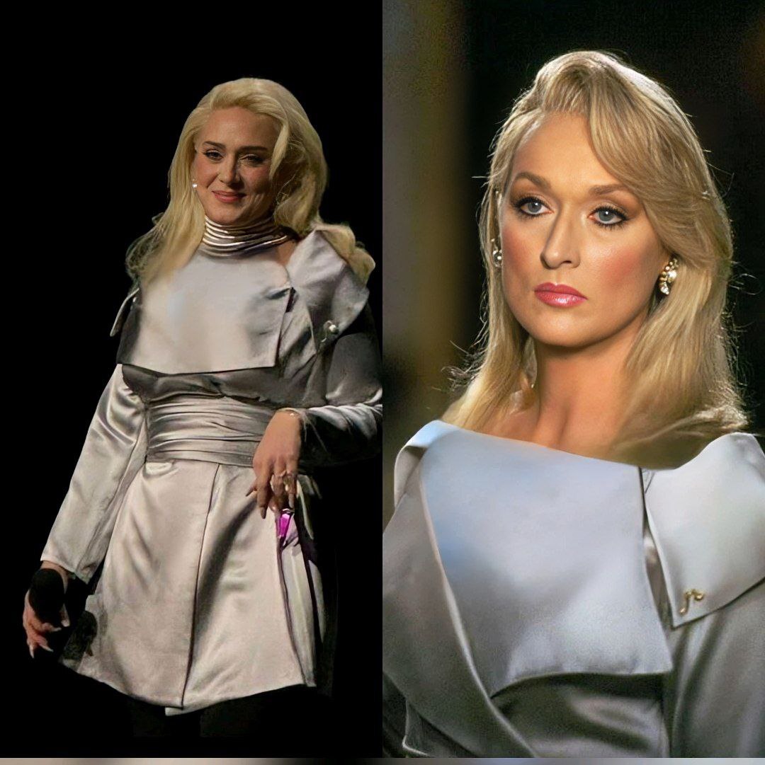 عکس/ غافلگیری به سبک «ادل» با ظاهری الهامگرفته از مریل استریپ در کنسرتش عکس/ غافلگیری به سبک «ادل» با ظاهری الهامگرفته از مریل استریپ در کنسرتش